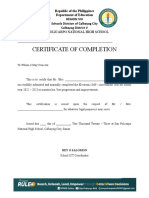 Certificate of Completion e Sat