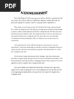 ACKNOWLEDGMENT AND TABLE OF CONTENTS  Statistical 