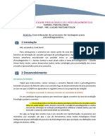 Conceituação Do Processo de Testagem para Psicodiagnóstico.