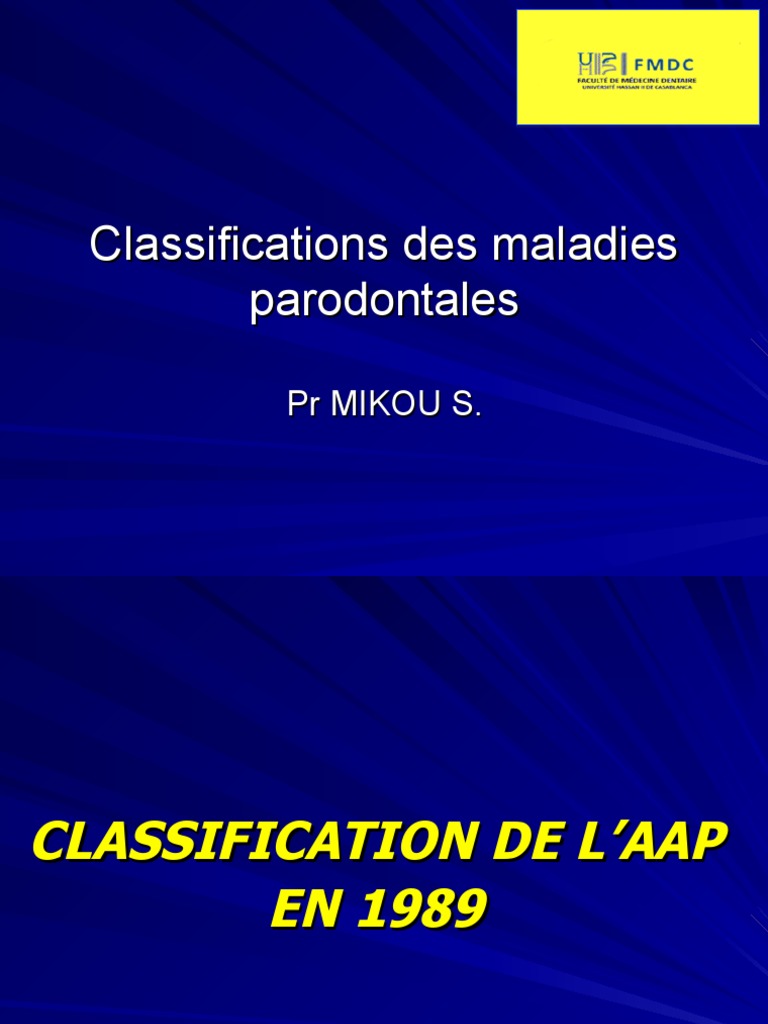 Classification des maladies parodontales | PDF | Développement ...