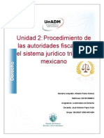 Unidad 2: Procedimiento de Las Autoridades Fiscales en El Sistema Jurídico Tributario Mexicano