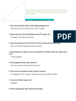 The History of English Language Quiz and Answers-1