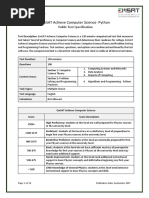 Achieve Computer Science (Python) Public Test Specifications - Eng 2021 Nov F