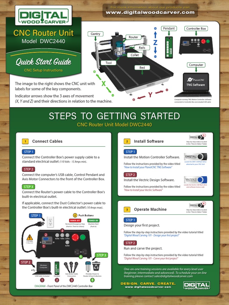 DWC2440 Quick Start Guide | PDF | Usb | Numerical Control