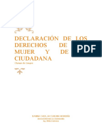 Declaración de Los Derechos de La Mujer y de La Ciudadana