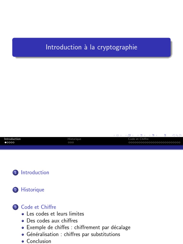 Introduction à la cryptographie | PDF | Cryptage | Titres