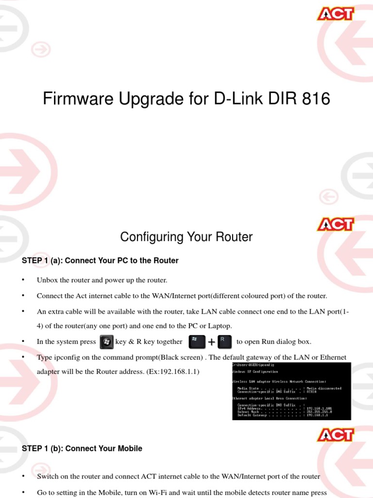 Dlink Dir 816 Firmware Upgrade | PDF