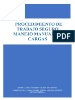 Procedimiento Trabajo Seguro Manejo Manual de Carga