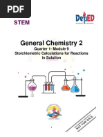 Module 9 Stoichiometric Calculations For Reactions in Solution