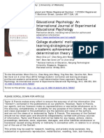 Educational Psychology: An International Journal of Experimental Educational Psychology