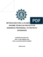 METODOLOGÍA ELABORACIÓN INFORME TÉCNICO PROYECTOS RESIDENCIA PROFESIONAL Y PROYECTO INTEGRADOR (1)