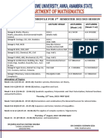 MAT101 Lecture Schedule 2022-2023