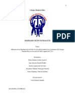 Influencia de La Pandemia de COVID-19 en La Salud Mental de Los Estudiantes Del Colegio Bautista Mies en Los Meses de Abril A Agosto Del 2022