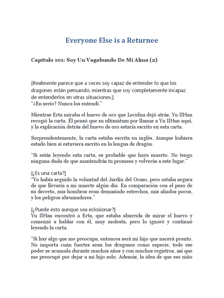 Everyone Else Is A Returnee Capitulos Del 101 Al 150