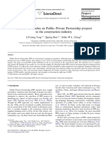 A review of studies on Public–Private Partnership projects