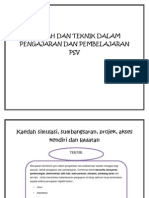 Kaedah Dan Teknik Dalam Pengajaran Dan Pembelajaran PSV