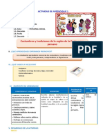 D1 A2 SESION PS. Costumbres y Tradiciones de La Región de La Costa y Mar Peruano