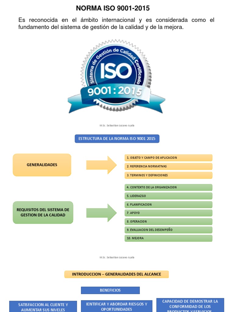 Segunda Sesion ISO 9001 2015 | PDF | Calidad (comercial) | Gestión de ...