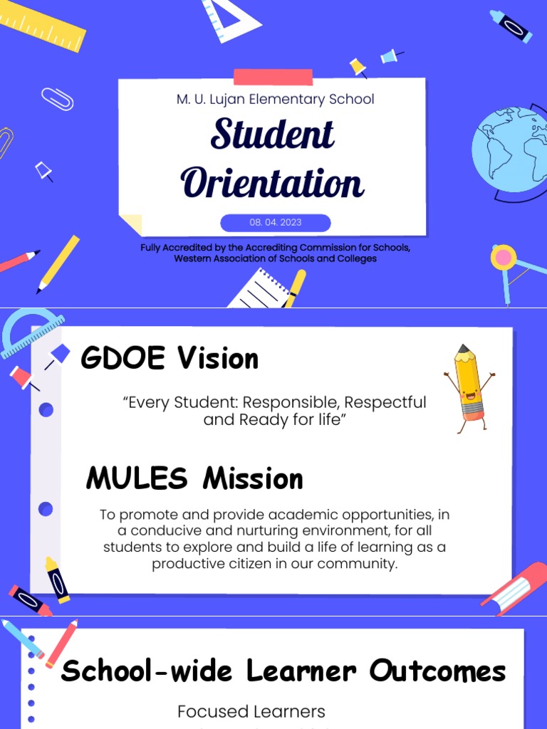 M.U. Lujan Elementary Student Orientation | PDF | Public Toilet | Hand ...