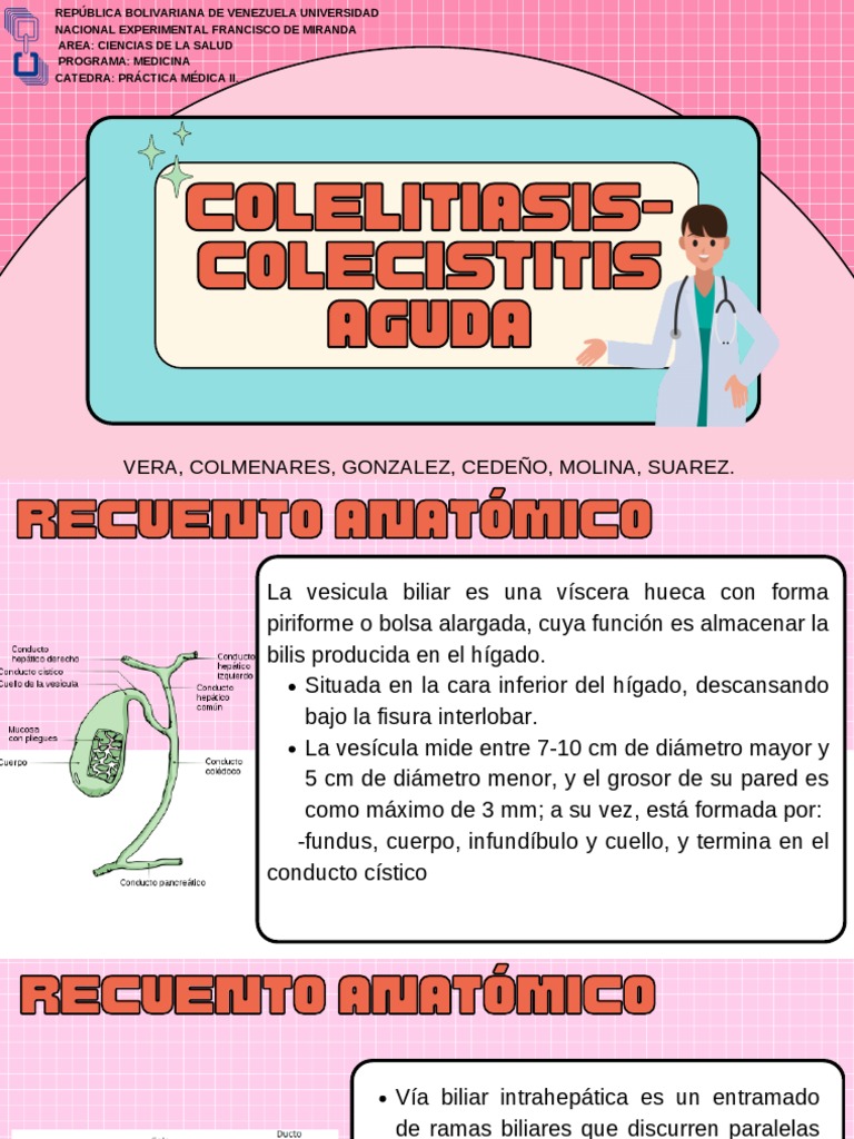 Colelitiasis y Colecistitis. | PDF | Vesícula biliar | Bilis