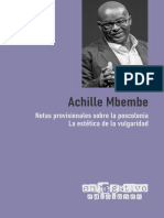 Achille Mbembe, Leandro S Nchez - Notas Provisionales Sobre La Po