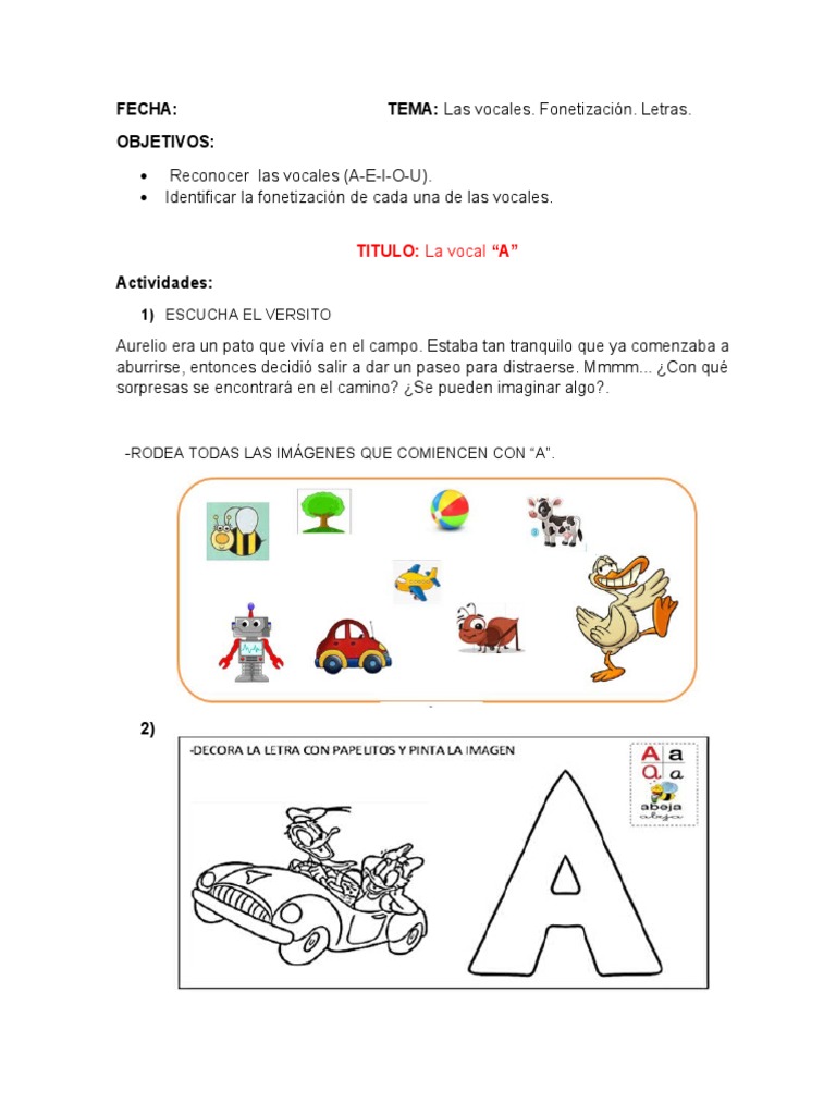 Secuencia de Las Vocales | PDF