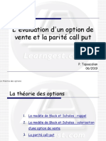 L Évaluation D Un Option de Vente Et La Parité Call Put