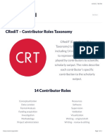 CRediT - Contributor Roles Taxonomy
