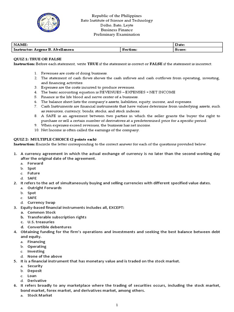 prelim-exam-bus-fin-for-print-pdf-financial-markets-stocks