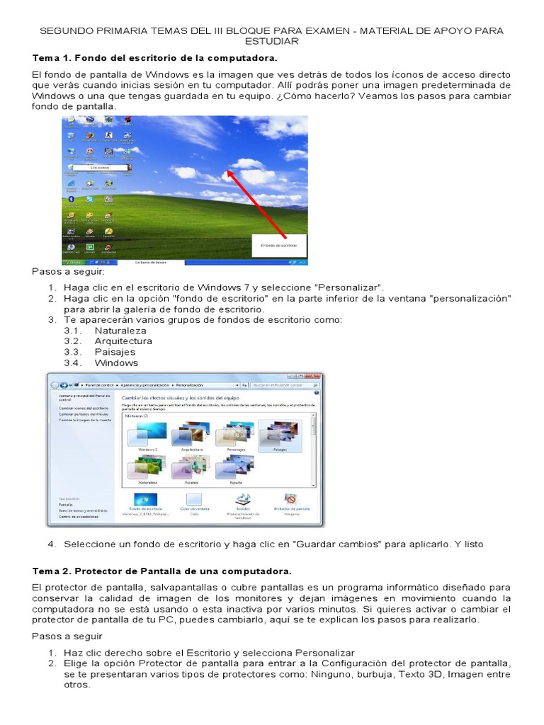 Temas de Computación para Segundo Grado | PDF | Hardware de la ...