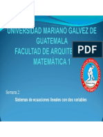 Sistemas de Ecuaciones Lineales Con Dos Variables Pres