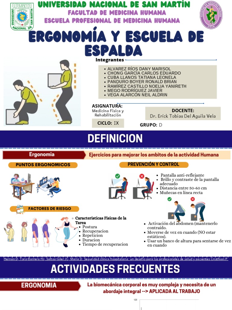 Ergonomía y Prevención en el Trabajo | PDF | La columna vertebral ...