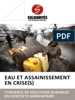 Solidarites International Eau Et Assainissement en Crise S L Urgence de Solutions Durables en Contexte Humanitaire 2012