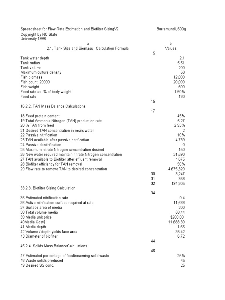Perhitungan Filter | PDF | Nitrogen | Chemistry
