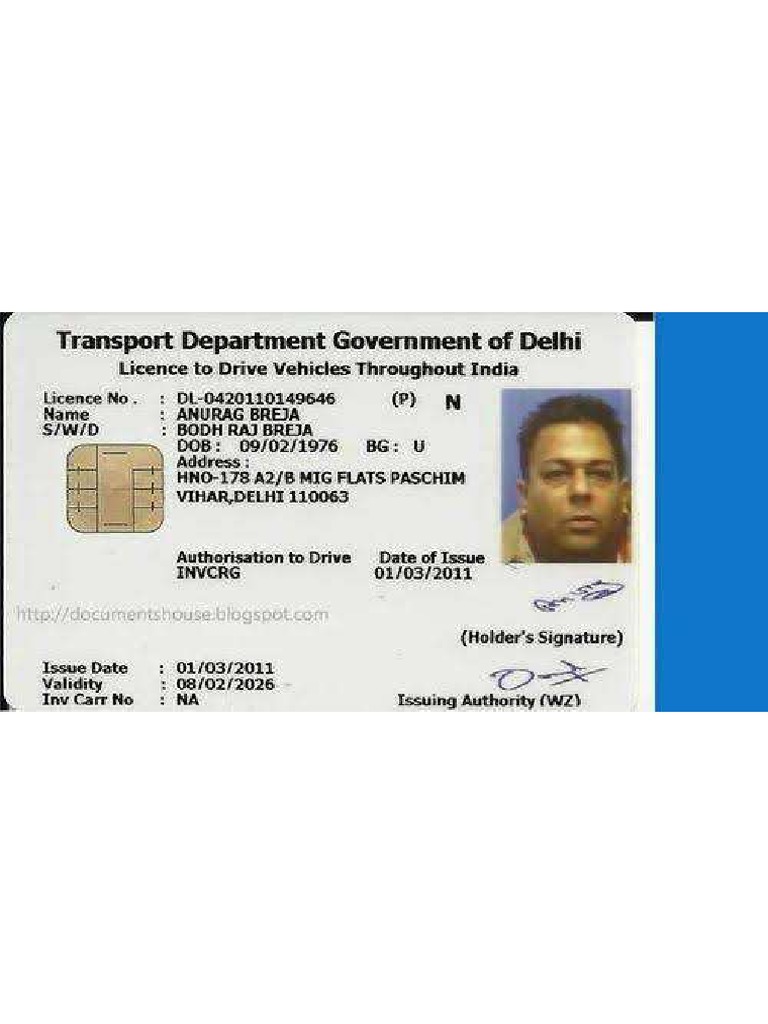 Online Renewal Of Driving License Delhi Status