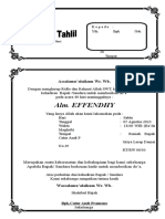 Undangan Tahlil 1000 Hari