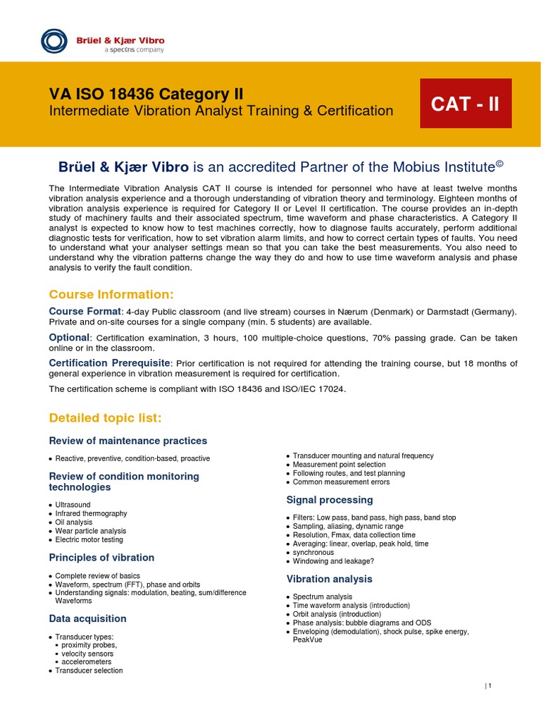 Intermediate Vibration Analysis CAT II | PDF | Electrical Engineering ...