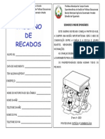 Caderno de Recados Abertura