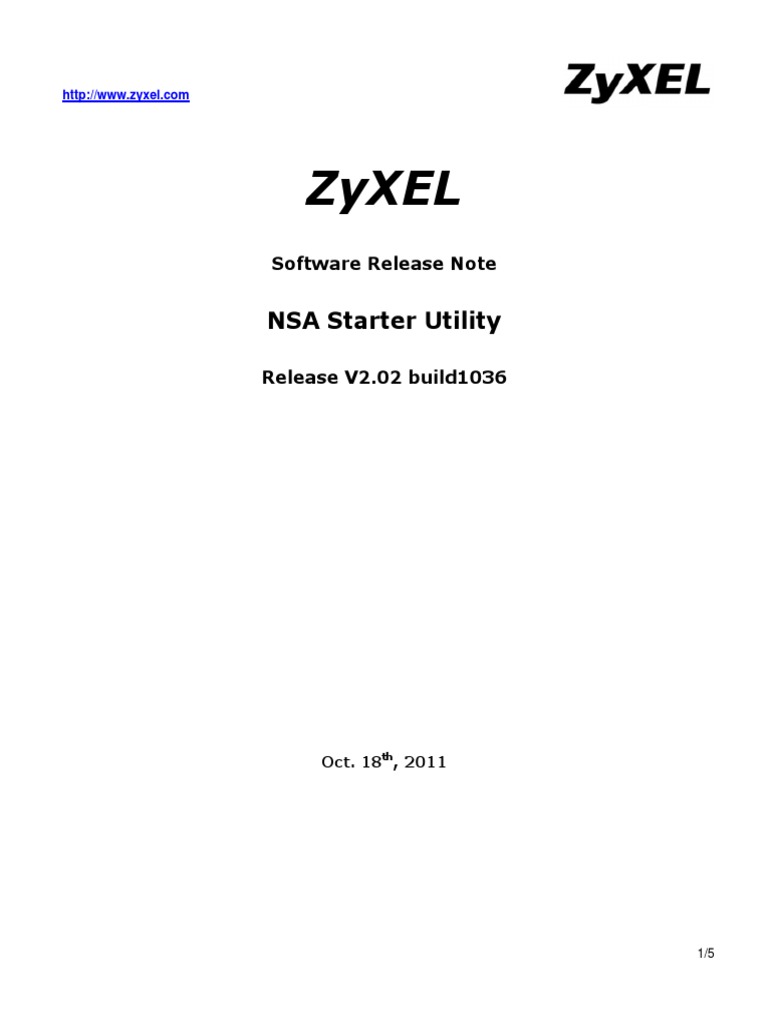 ZyXEL NSA221 Utility Release Notes | PDF | Windows 7 | Computer File