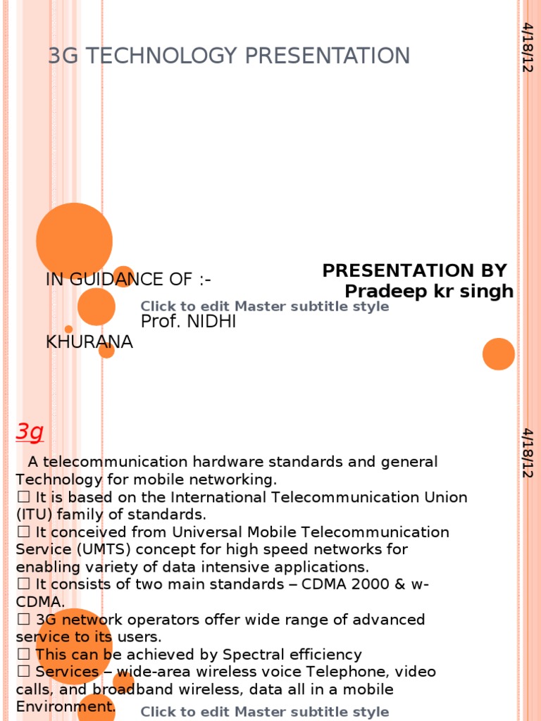 Overview of 3G Technology | PDF | Technology & Engineering