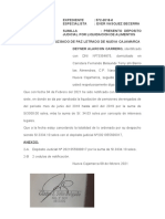 Presento Deposito Judicial de Deyner Alarcon Carrero