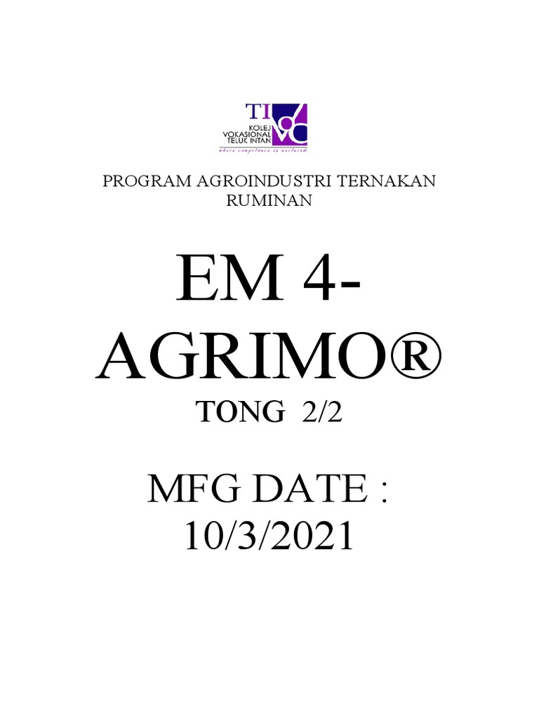Label Tong Besar EM AGRIMO | PDF