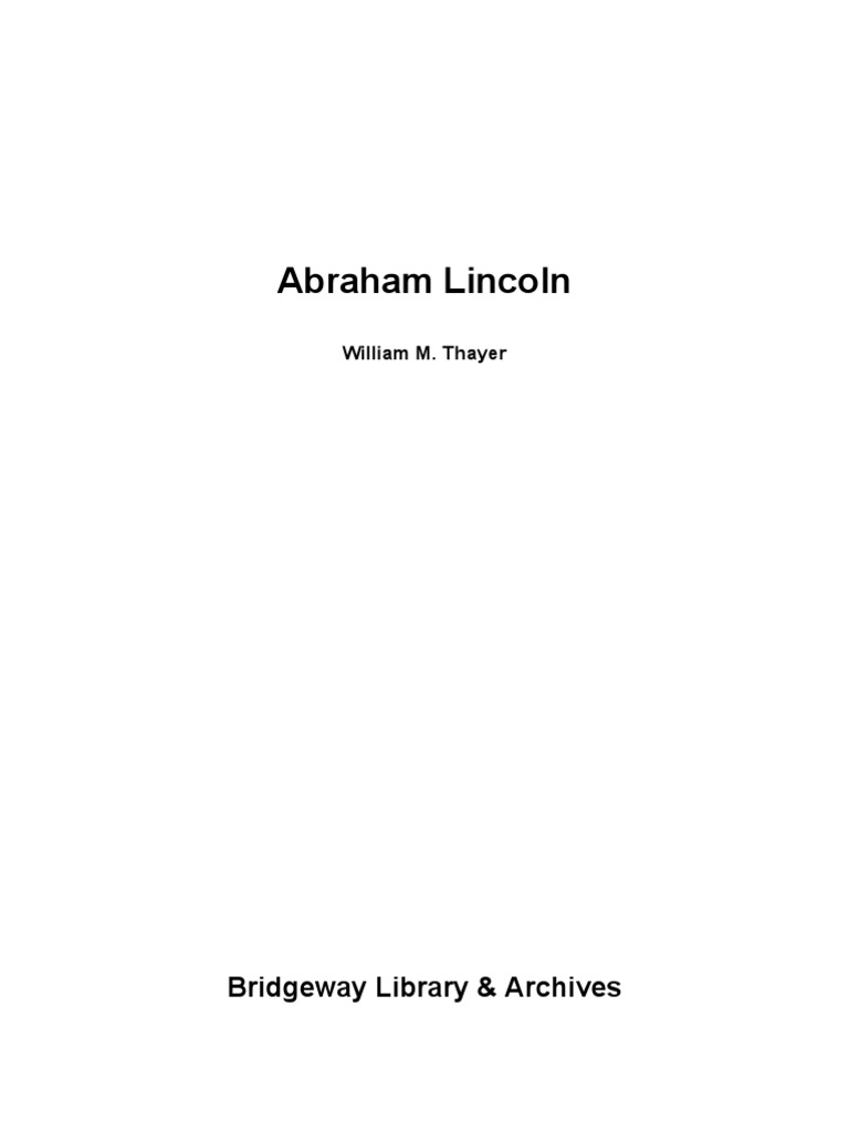 Abraham Lincoln | PDF | Abraham Lincoln | Slavery