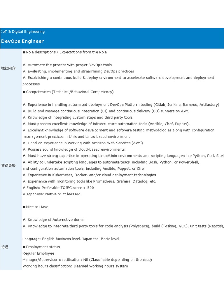 DevOps Engineer Role at TCS | PDF | Business | Computers