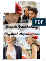 French Physical Appearances & Descriptions (Complete List)