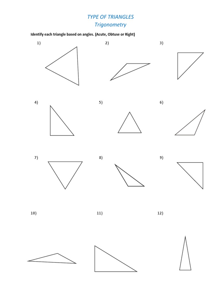 Type of Triangles PDF