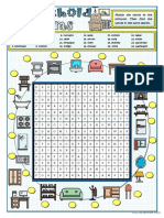 HOUSEHOLD ITEMS WORD SEARCH - Đáp Án