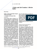 Foley, P. (1992) - Local Economic Policy and Job Creation. A Review of Evaluation Studies.