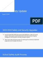 August 3, 2023 - School Safety Update