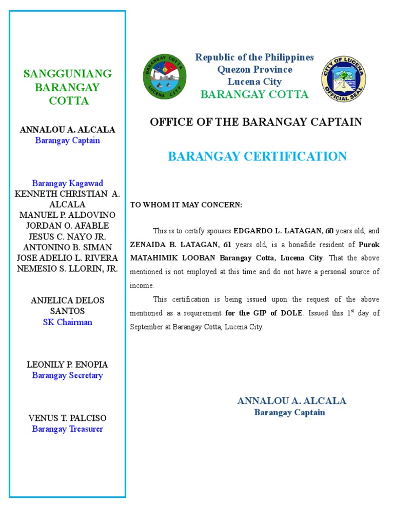 Certificate of No Income | PDF